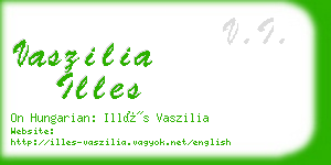 vaszilia illes business card